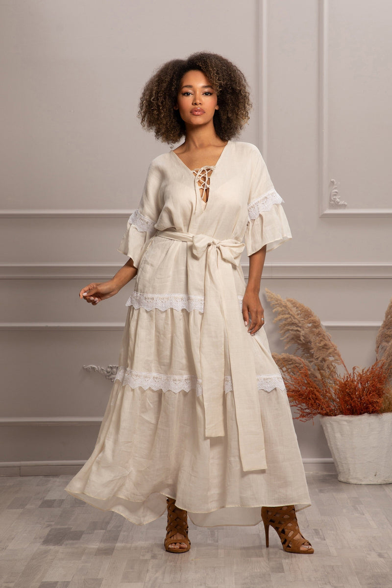 LINEN LACE DRESS – Astraea