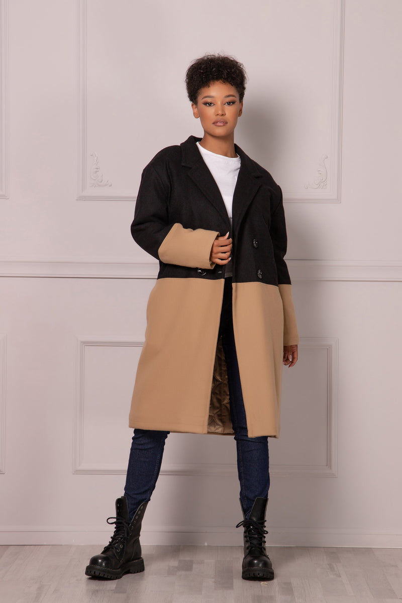 Color block coats sale