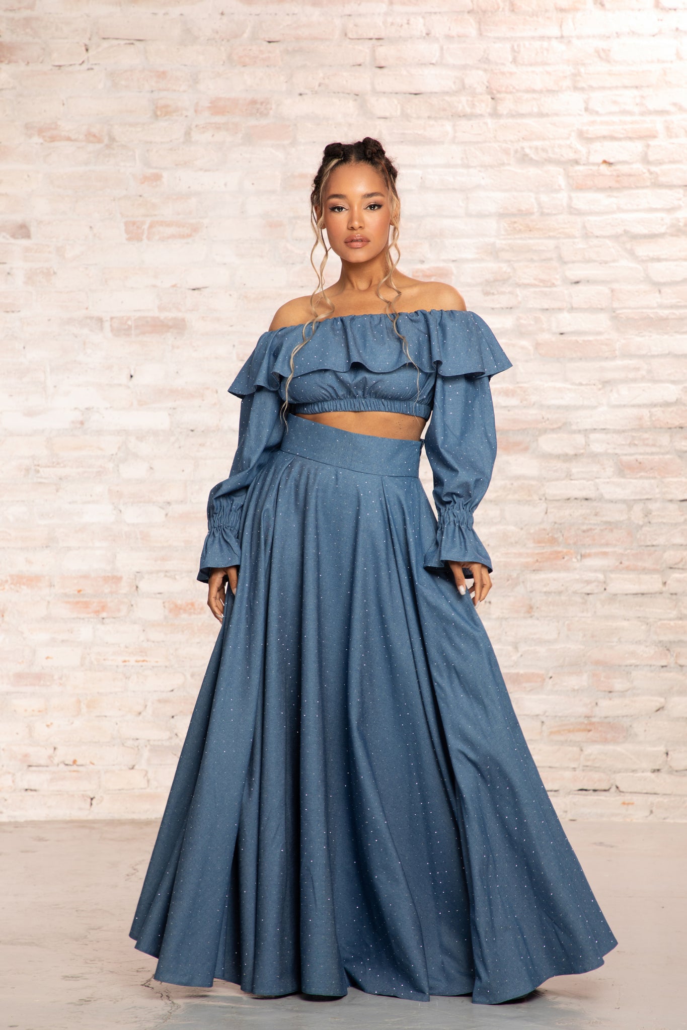 WAISTBAND SHINY SKIRT