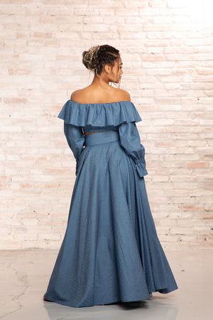 RUFFLES CROPPED TOP