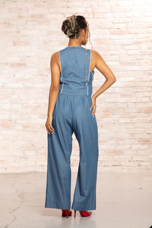 PAPER BAG BELTED PANTS