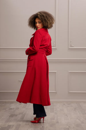 BLAZING RED OVERCOAT - Astraea