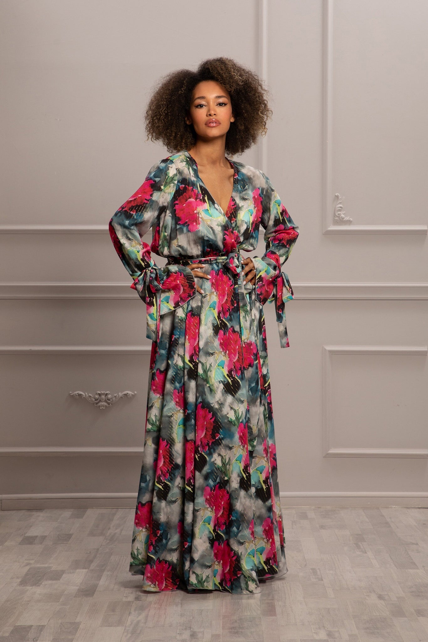 silk wrap dresses COTTON SILK DRESS – Astraea