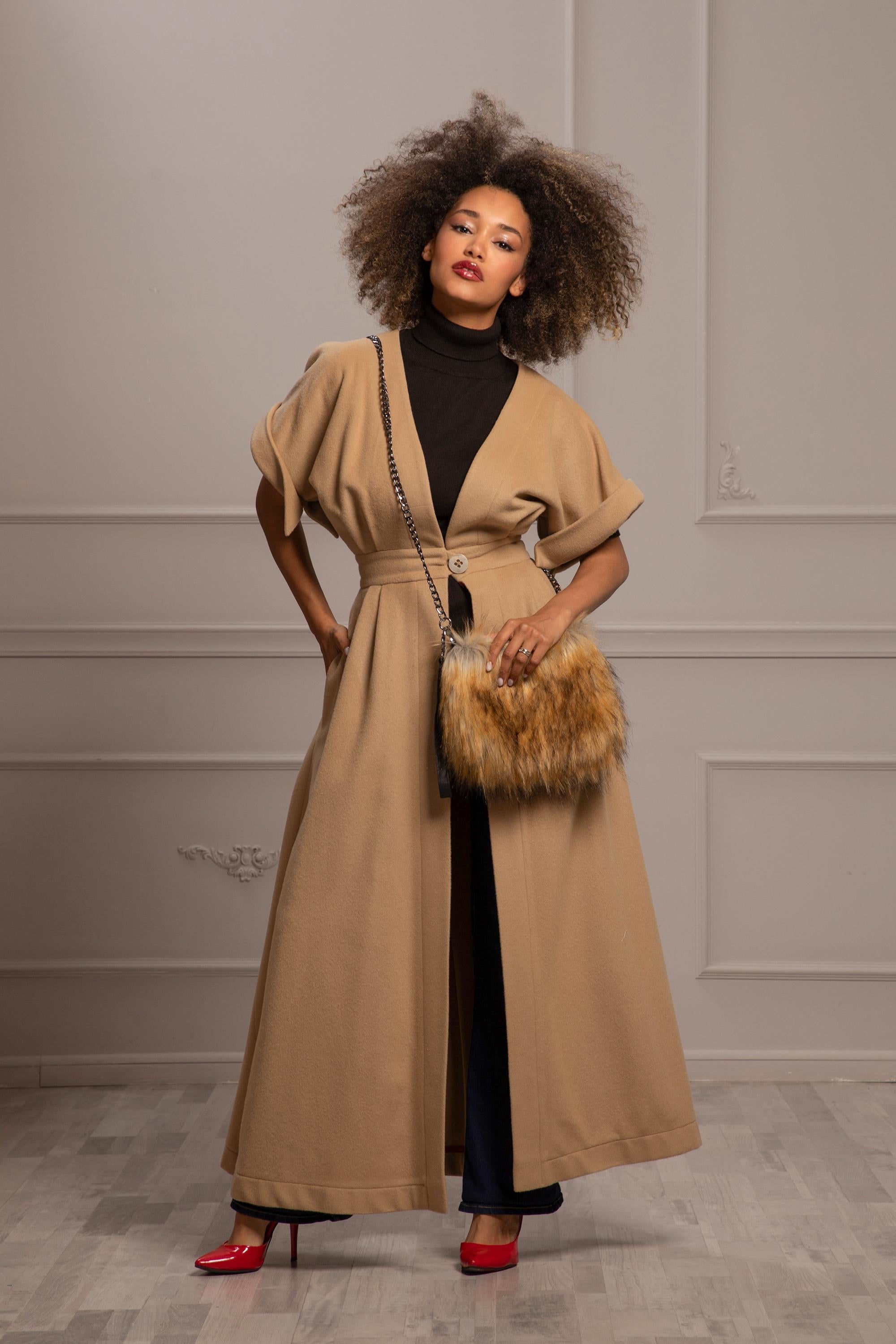 【OTSU TOKYO】Dolman Sleeve Coat Reese Dolman Sleeve Jacket | Greylin Collection