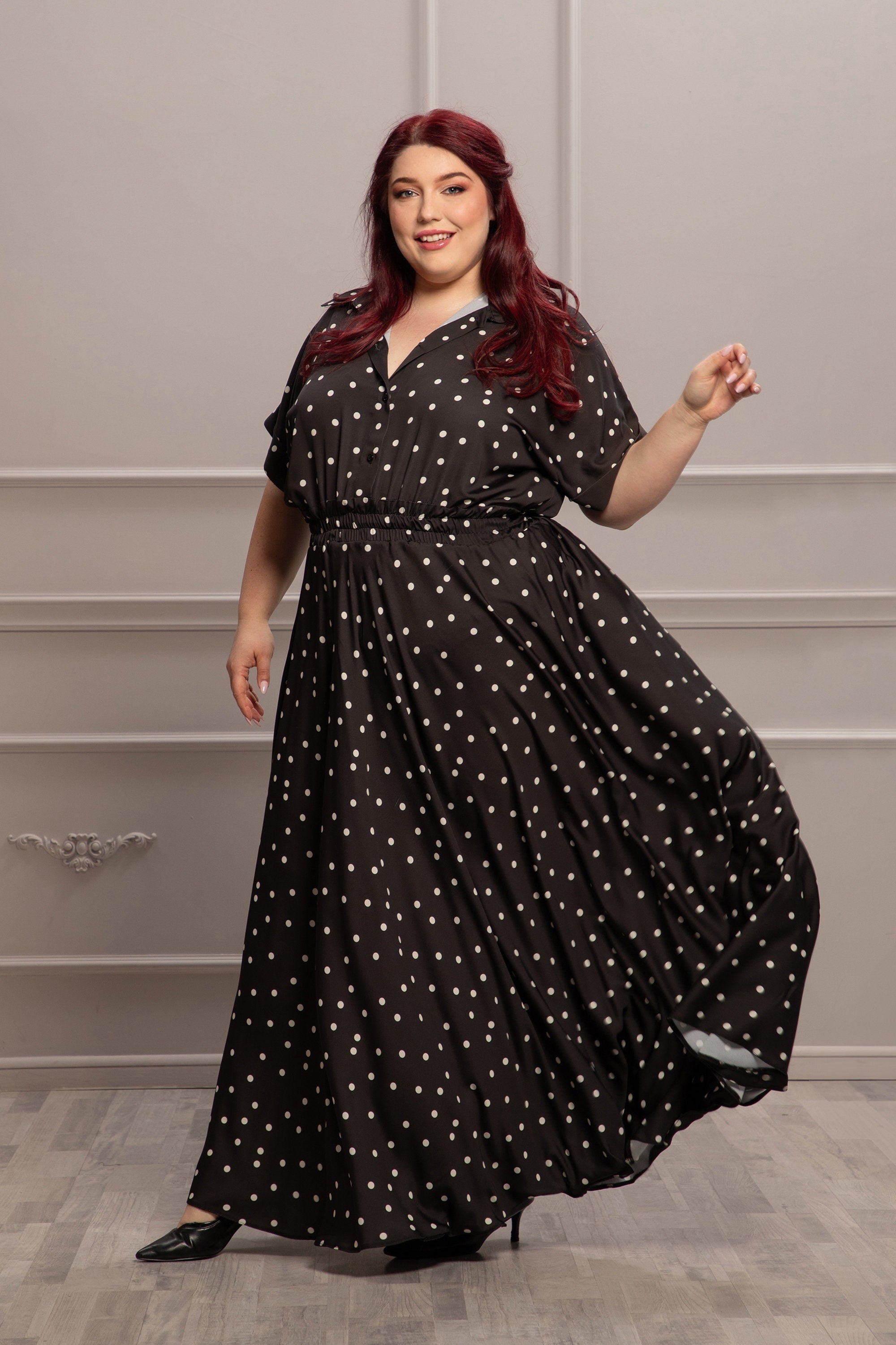 FLARED DOTS DRESS – Astraea