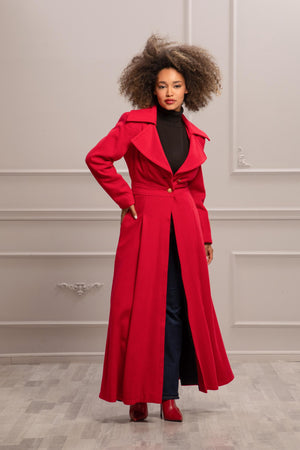 FLATTERING MAXI COAT - Astraea