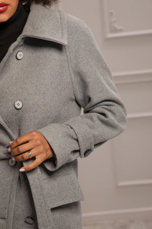 FRONT POCKETS COAT - Astraea