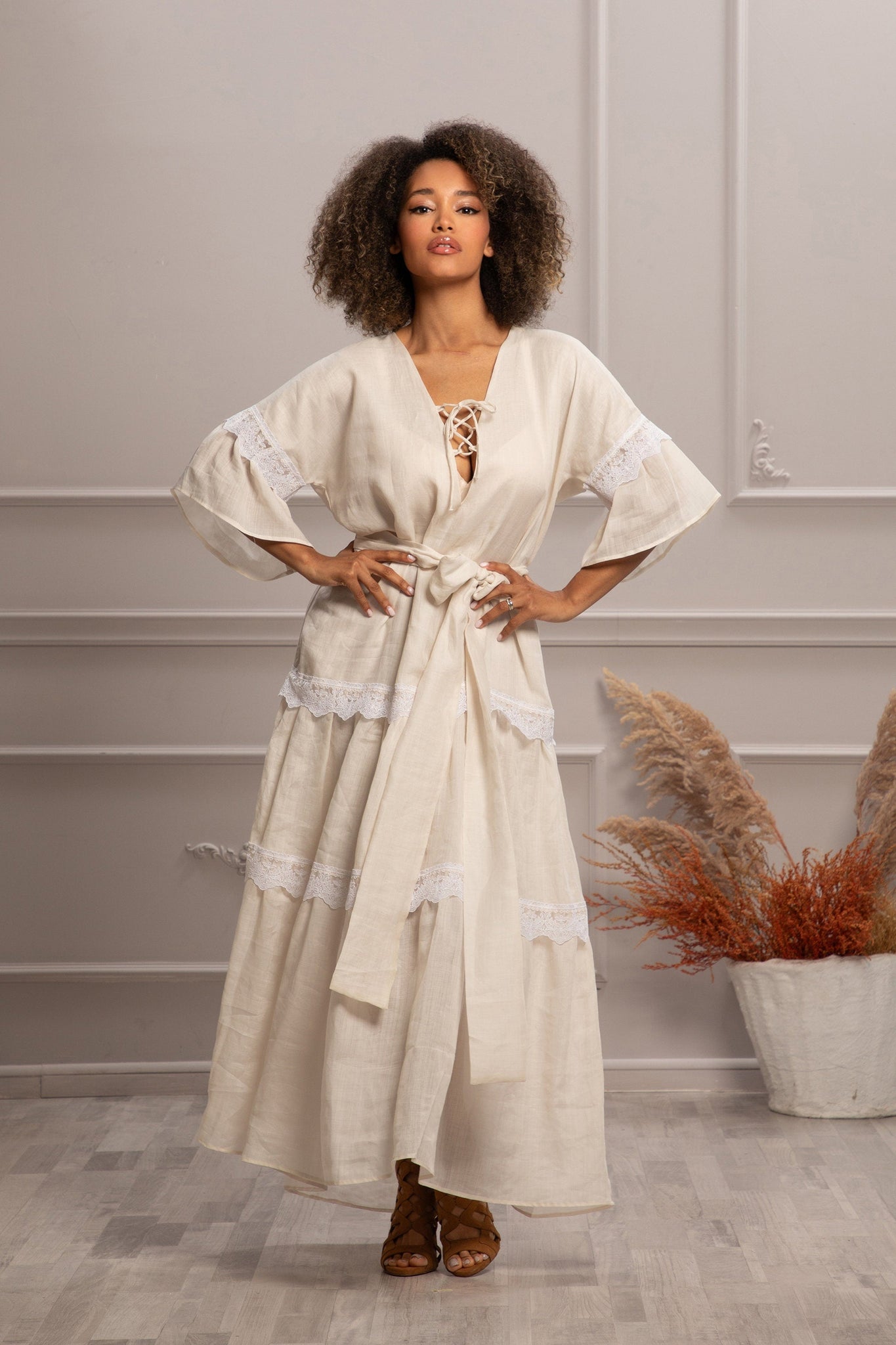 LINEN LACE DRESS Astraea LINEN LACE DRESS Astraea