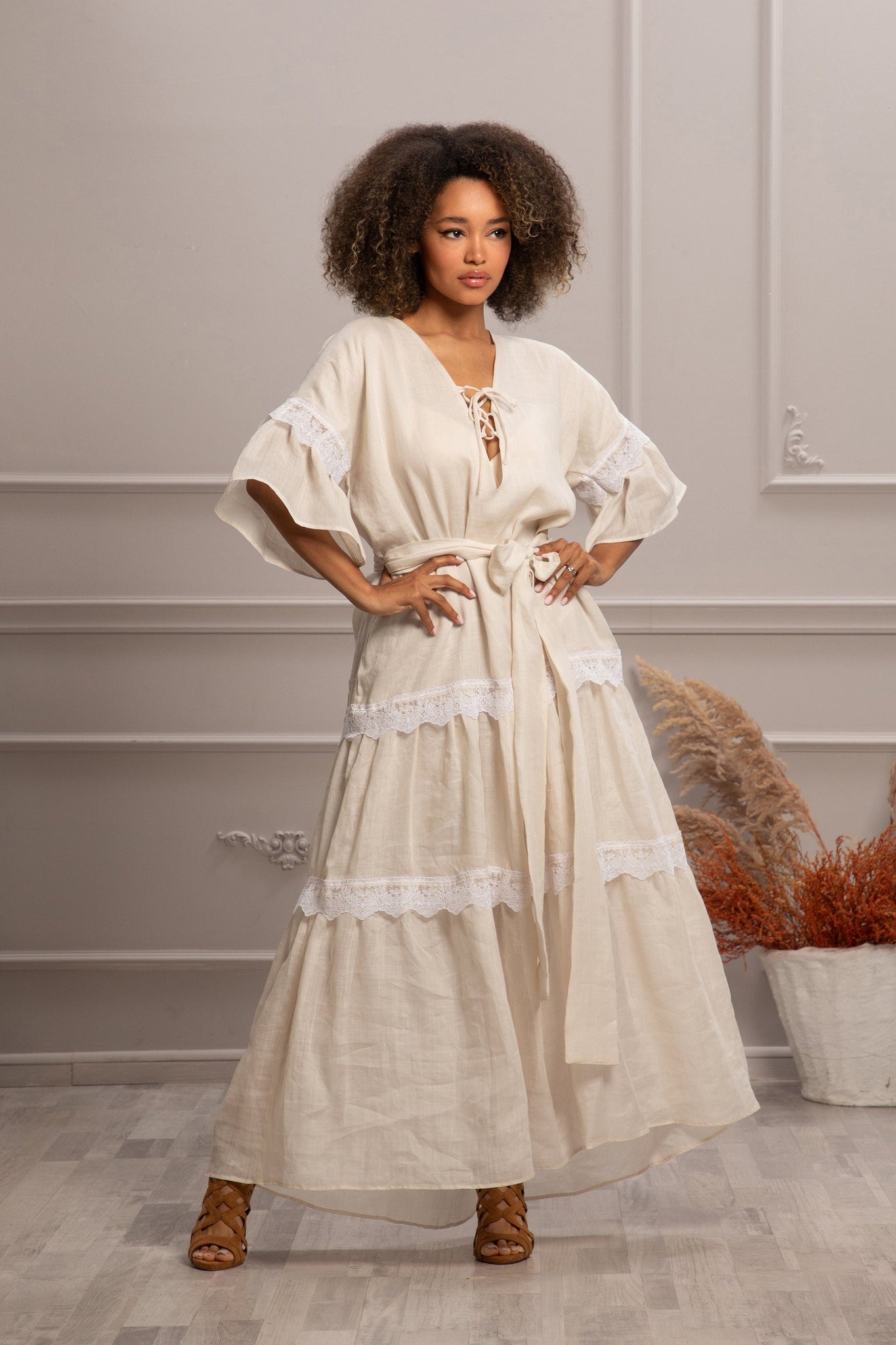 LINEN LACE DRESS Astraea LINEN LACE DRESS Astraea
