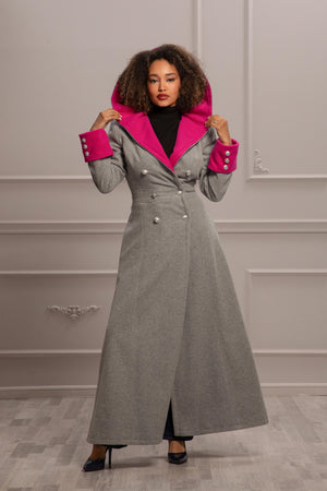 ROOMY COLOR BLOCK COAT - Astraea