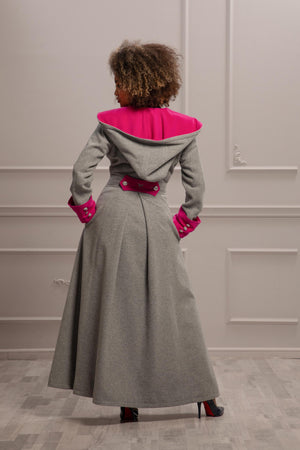 ROOMY COLOR BLOCK COAT - Astraea