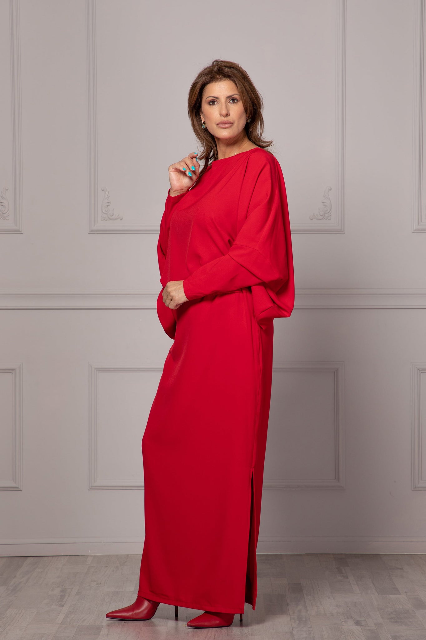 BATWING OPEN BACK DRESS Astraea BATWING OPEN BACK DRESS Astraea