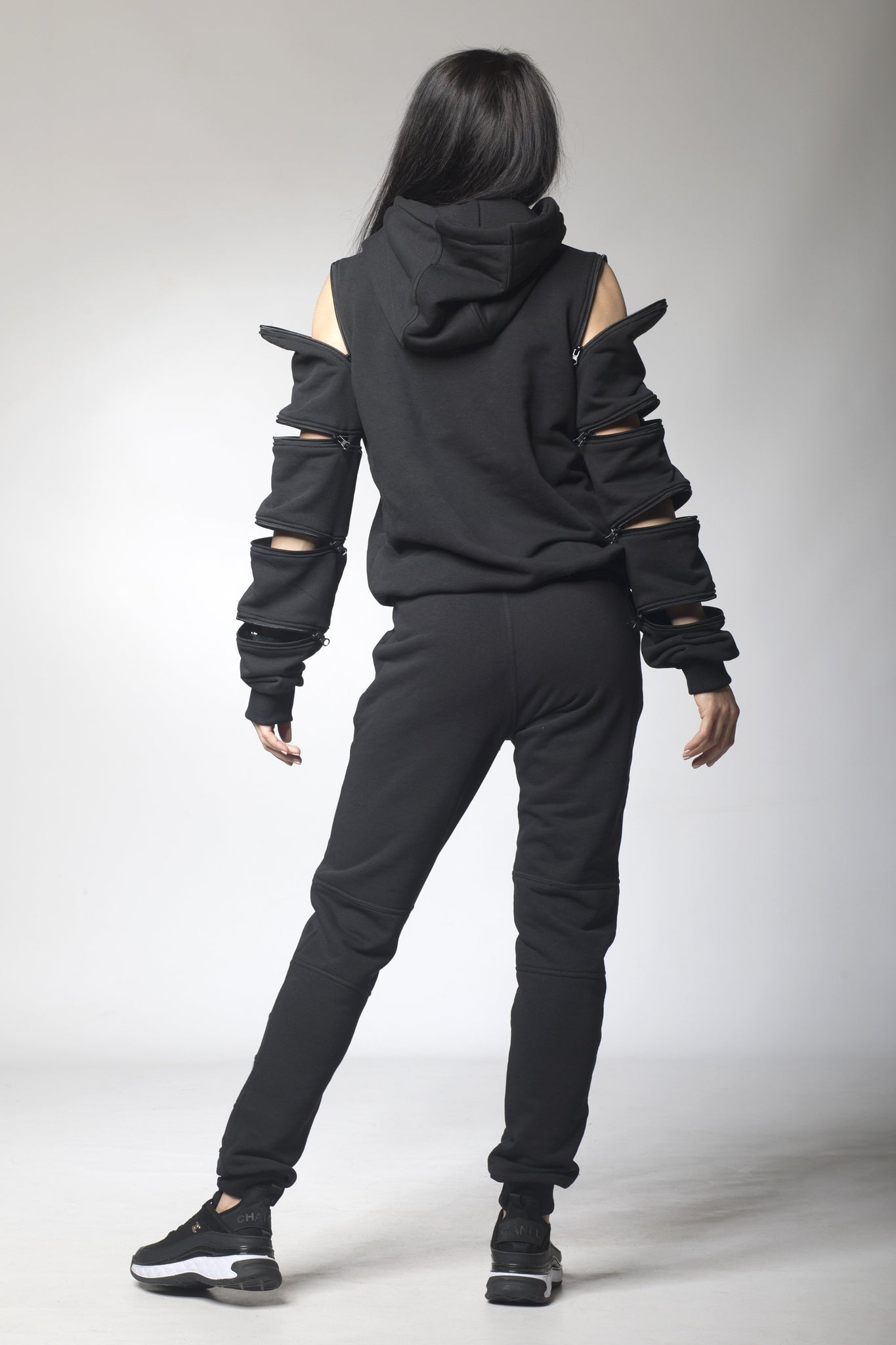 Black Hoodie and Matching Jogger Pants - Astraea
