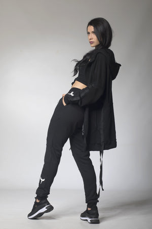 Black Oversized Jacket and Pants Set - Astraea