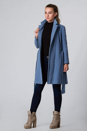 Blue Cashmere Coat - Astraea