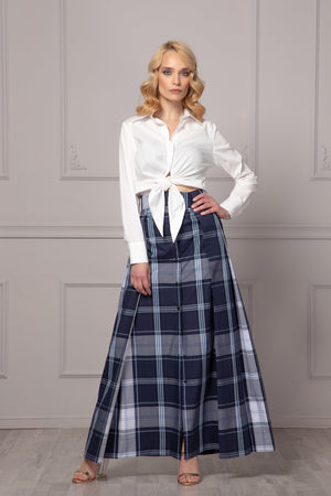 CHECKERED PLEATED SKIRT - Astraea