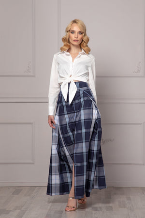 CHECKERED PLEATED SKIRT - Astraea