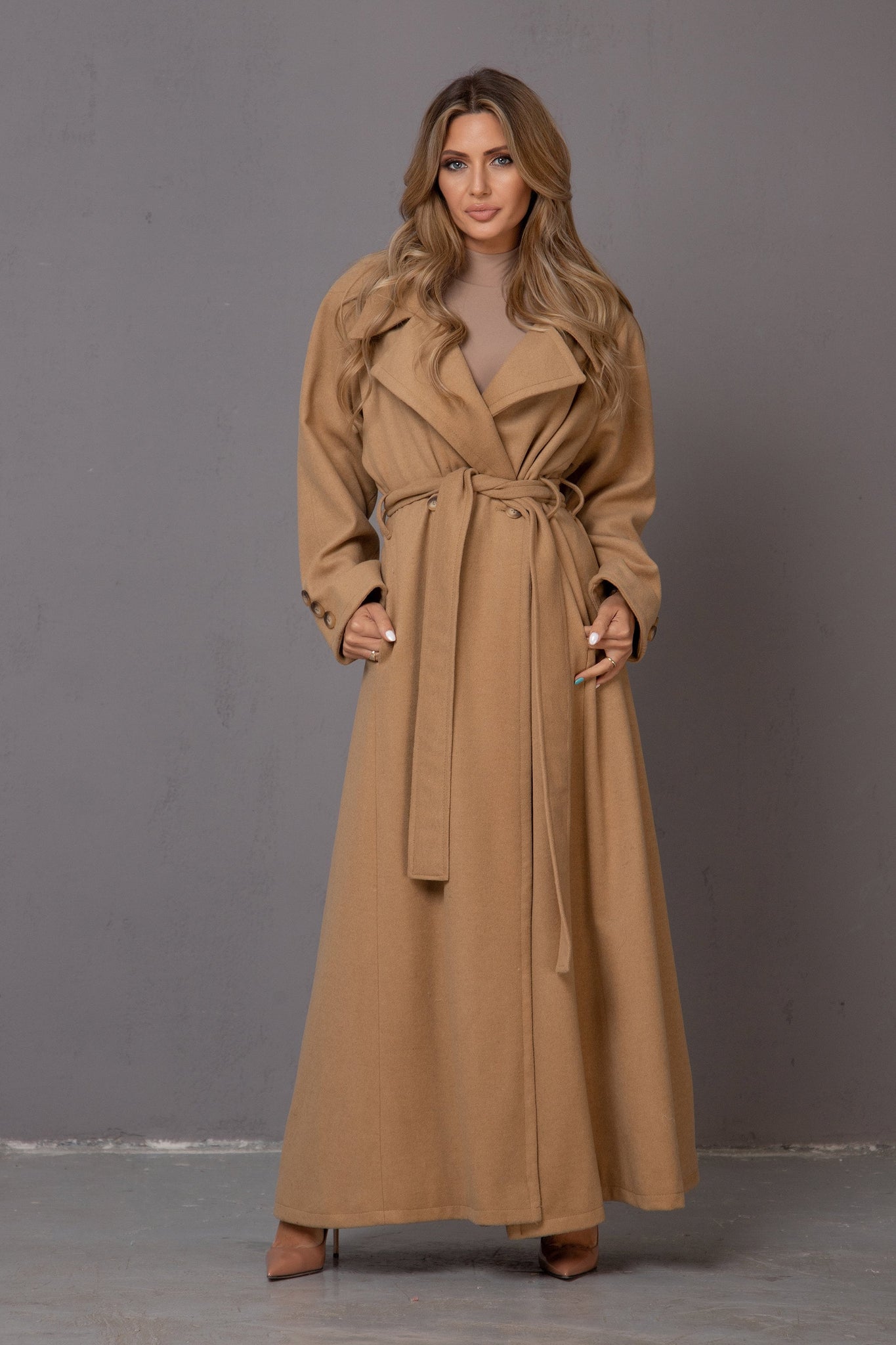 CHUNKY BELTED COAT - Astraea