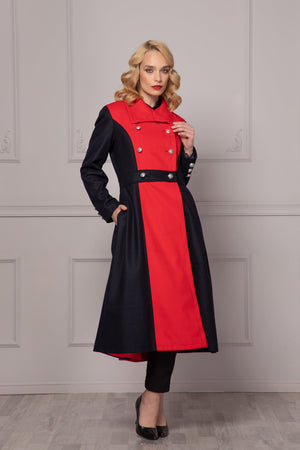 COLOR BLOCK OVERCOAT - Astraea