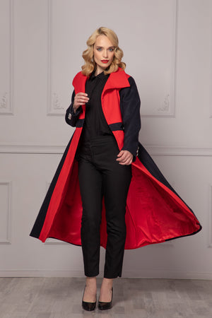 COLOR BLOCK OVERCOAT - Astraea