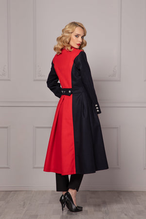 COLOR BLOCK OVERCOAT - Astraea