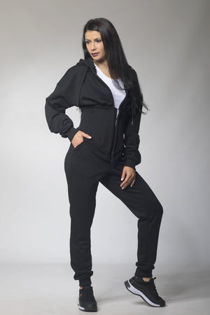 Corset Latched Hoodie and Sweatpants - Astraea