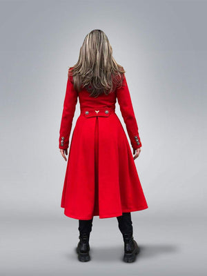 Double Breasted Red Coat - Astraea