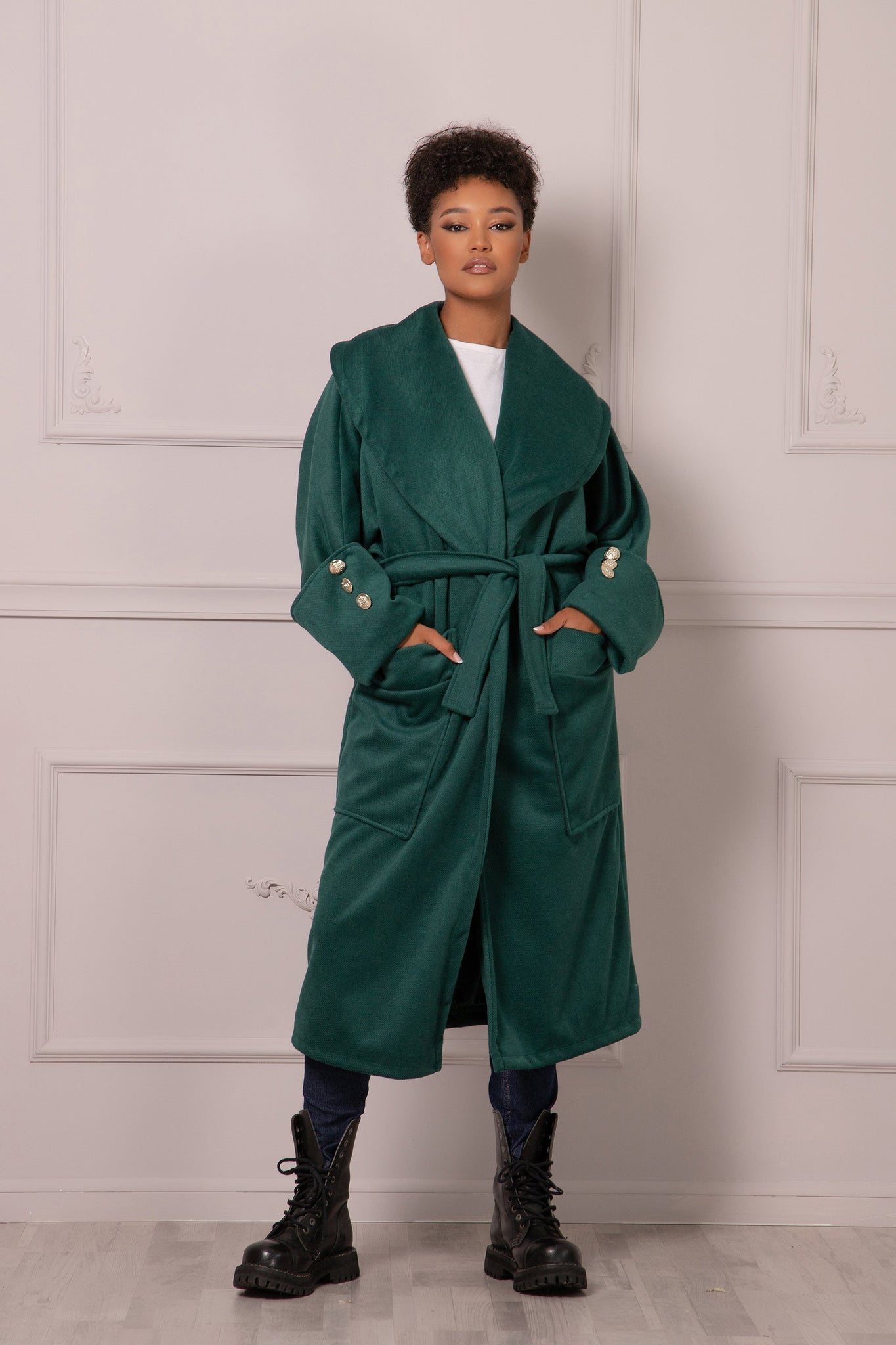 EMERALD GREEN JACKET COAT Astraea EMERALD GREEN JACKET COAT Astraea