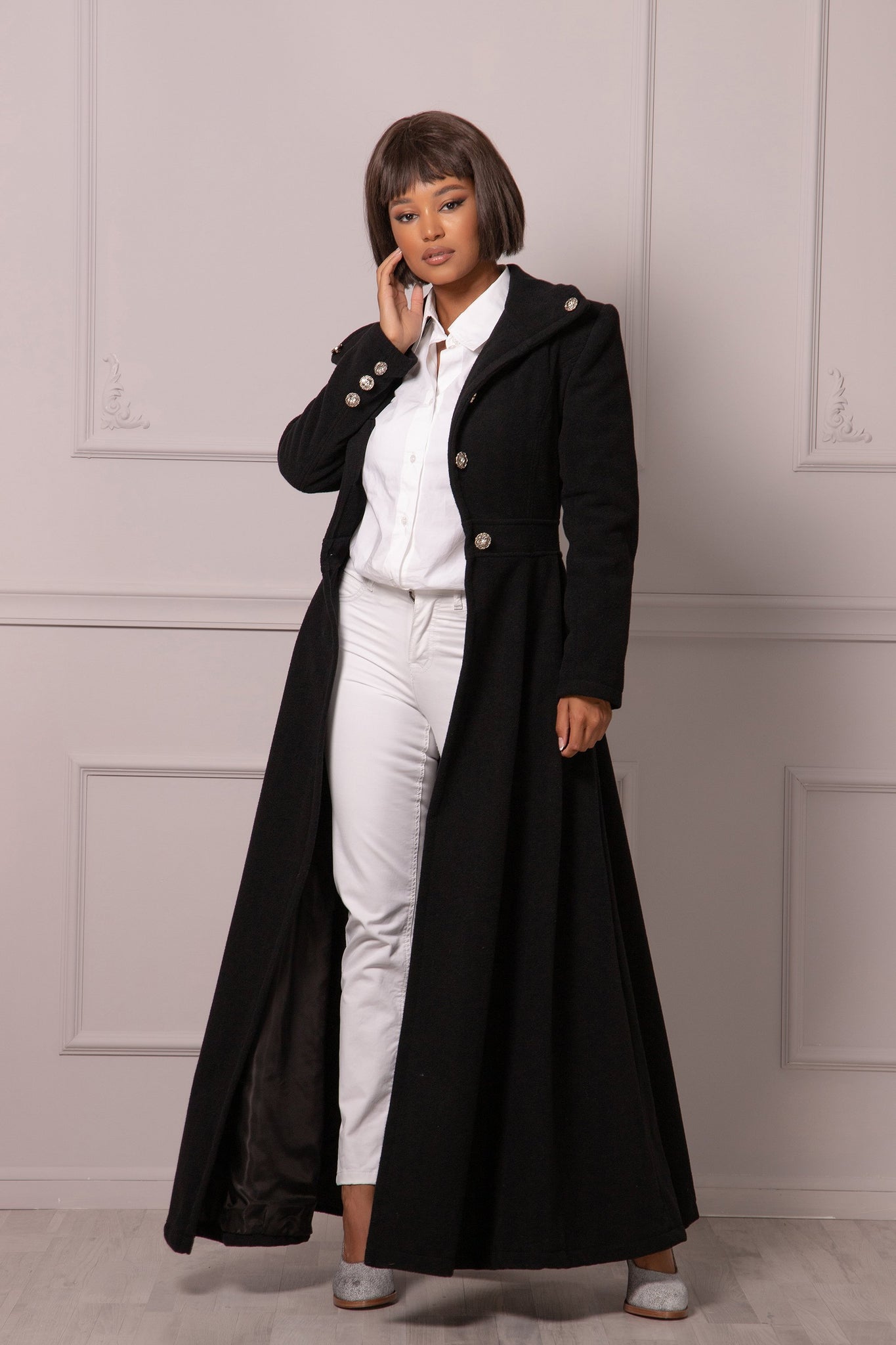 Floor Length Wool Coat Astraea Floor Length Wool Coat Astraea