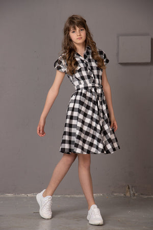 Junior Girl Tartan Dress - Astraea