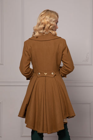 KHAKI SKIRT COAT - Astraea