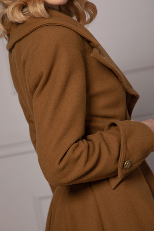 KHAKI SKIRT COAT - Astraea