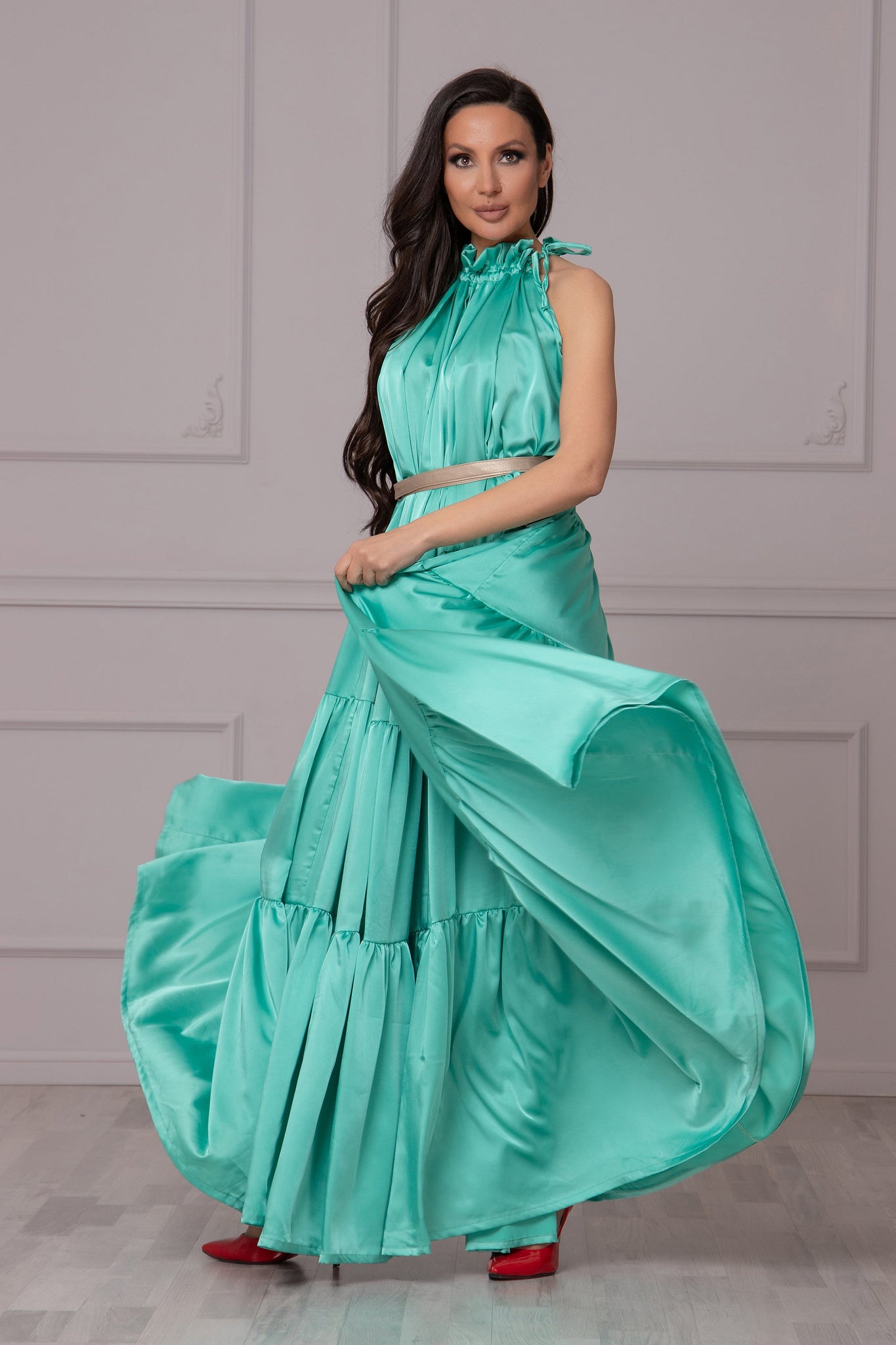 Light Emerald Green Dress Astraea Light Emerald Green Dress Astraea