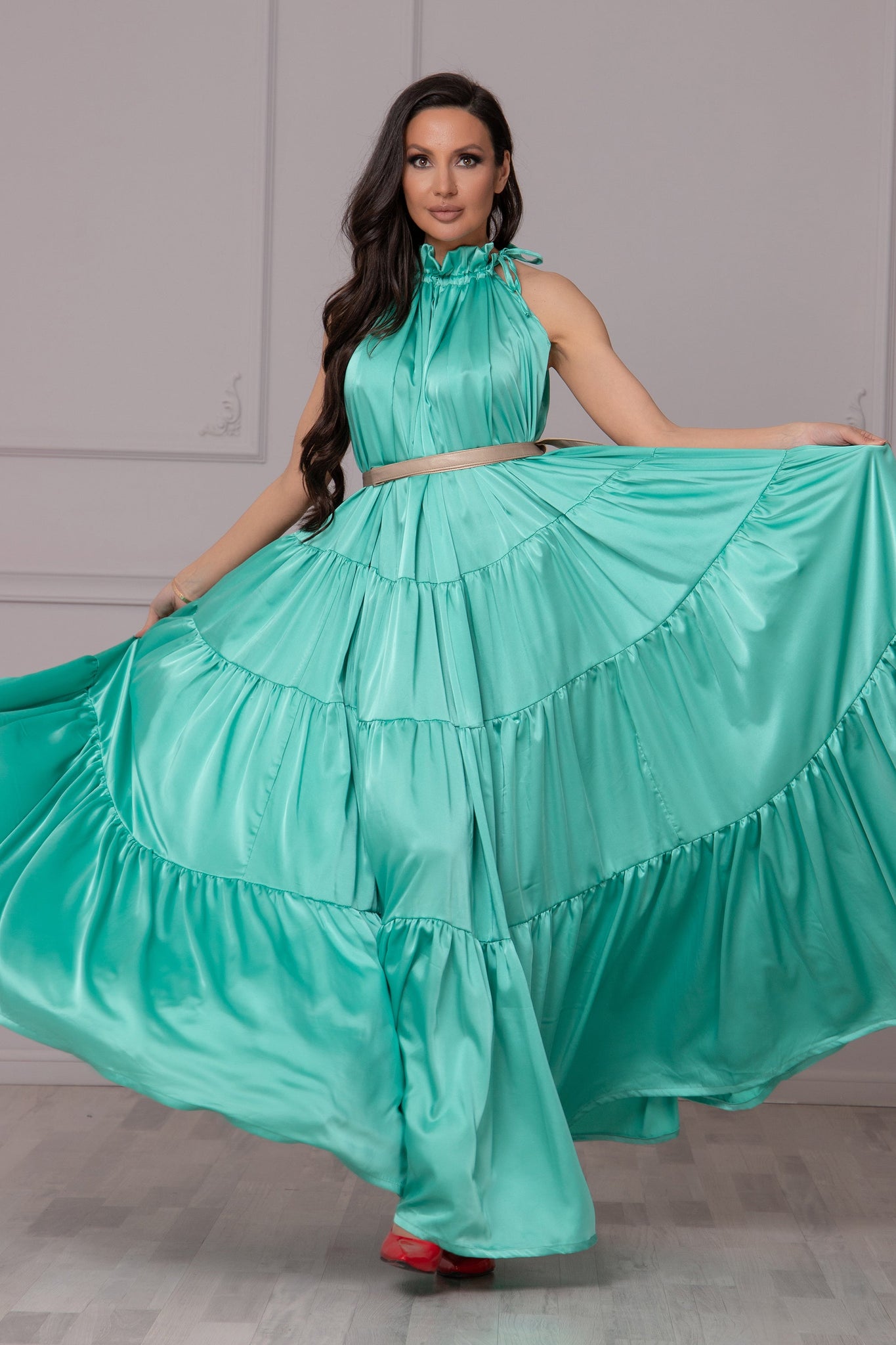 Light Emerald Green Dress Astraea Light Emerald Green Dress Astraea