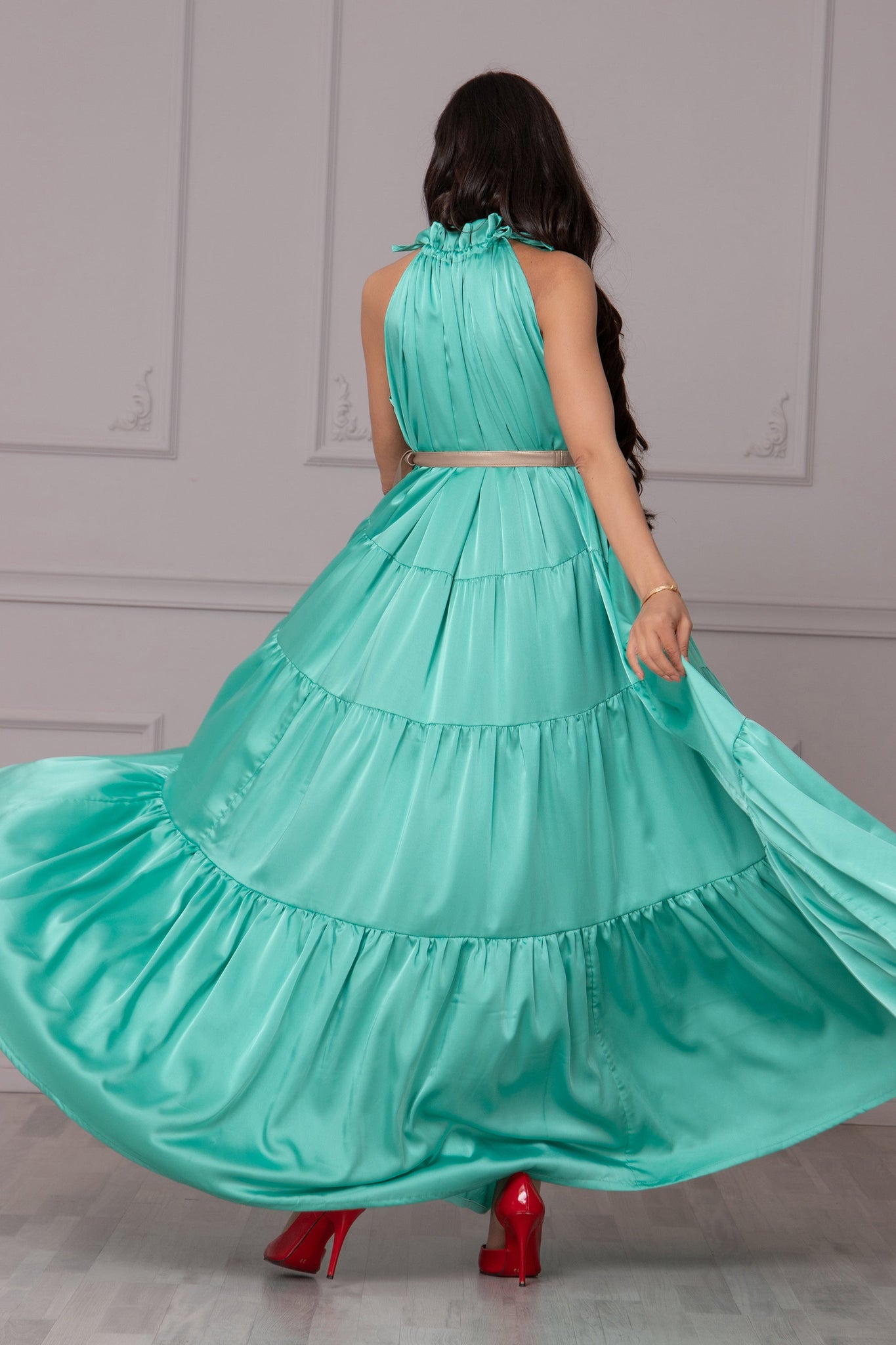 Light Emerald Green Dress - Astraea