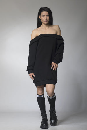 Open Back Hoodie Dress - Astraea