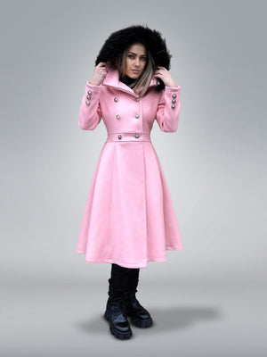 Pink Princess Coat with Hood - Astraea