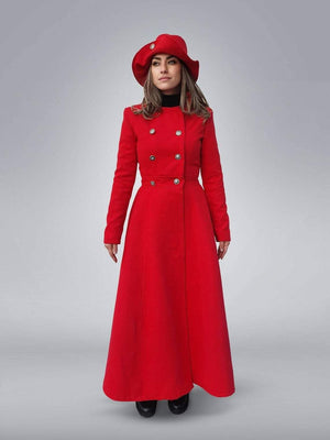 Red Cashmere Coat - Astraea